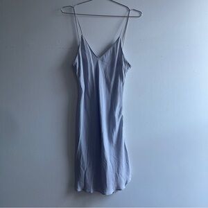 Baby Blue Slip Dress with Skinny Straps